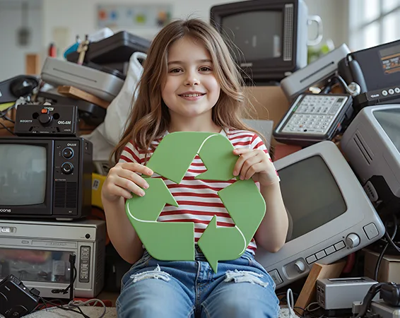 young-girl-showing-recycling-logo